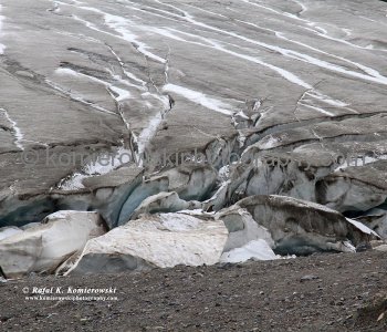 Athabasca Glacier is part of the Columbia Icefield, Jasper National Park, Alberta, Canada