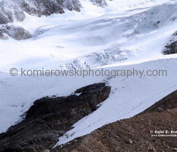 Glacier at Mount Adromea above Athabasca Glacier-Columbia Icefield, Alberta, Canada