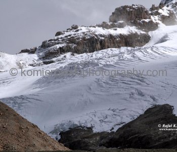 Glacier at Mount Adromea above Athabasca Glacier-Columbia Icefield, Alberta, Canada
