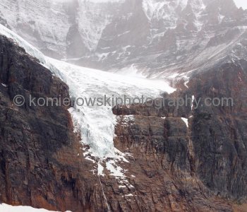 Spectacular view of Angle Glacier and Cavell Pond from the Cavell Meadows Trail
