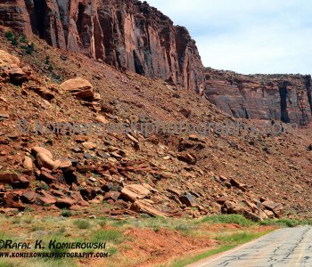 Scenic Byway of Highway 128 along Colorado River, Utah, USA