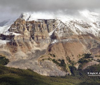 View from the summit of Whistlers Mt. , Jasper National Park, Alberta, Canada