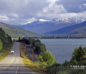 Moose Lake along  Yellowhead highway near Moose Lake, British Columbia, Canada