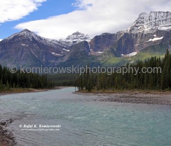 Rockies seen from Icefields Parkway near Sunwapta Falls,  Jasper National Park, Alberta, Canada