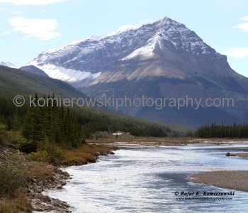 Rockies seen from Icefields Parkway near Sunwapta Falls,  Jasper National Park, Alberta, Canada