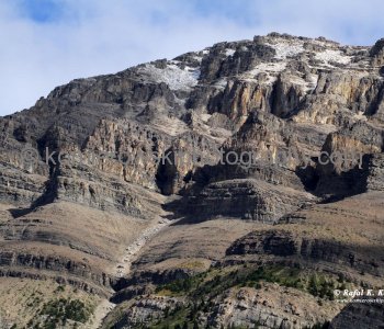 Amazing Geology of Rockies along Icefields Parkway,  Jasper National Park, Alberta, Canada