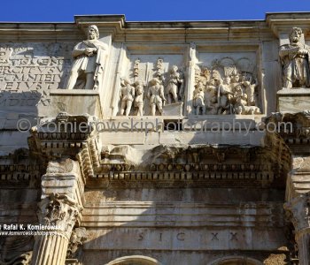 Arco de Constantino near Colosseum, details, Antigua Roma