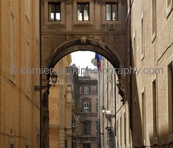 Charming narrow street near Piazza  Sant Ignazio,  Rome