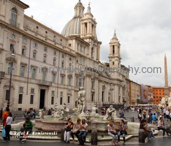 Piazza Navona  Berninis Fontana del Moro,  Rome