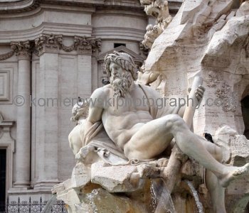 Piazza Navona  Berninis Fontana dei Quattro Fiumi or Fountain of the Four Rivers, Rome