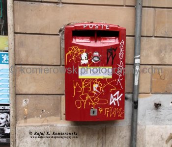 Postal mail box near Ponte Sisto, Rome