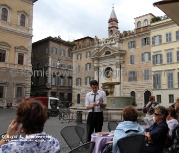 A restaurant at Piazza Farnese, the other side of Rome