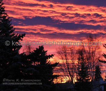 Sunrise in Calgary, Alberta, Canada