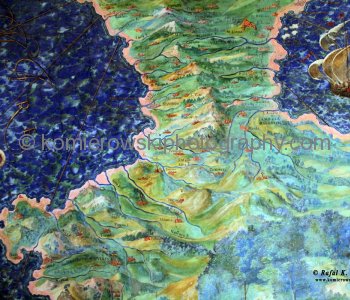 The Map of Italy ...The artwork at the Gallery of Maps or the Map Room, Vatican Museum,  Stato della Città del Vaticano