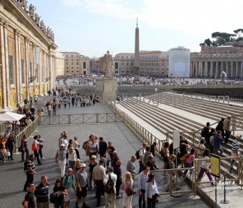 View of St. Peters Square  from Balcony of St. Peters Basilica, Vatican