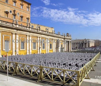 Papal Apartments seen from  the St. Peters Basilica, Vatican