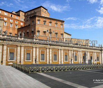 The Papal Apartment occupies the top floor of the Apostolic Palace.