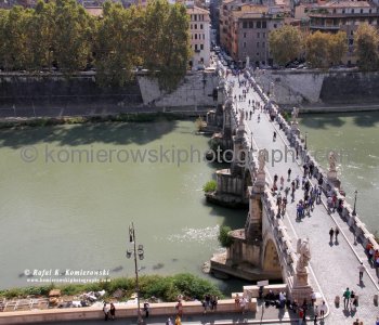 Ponte Sant Angelo  seen from Castel Sant Angelo, Rome