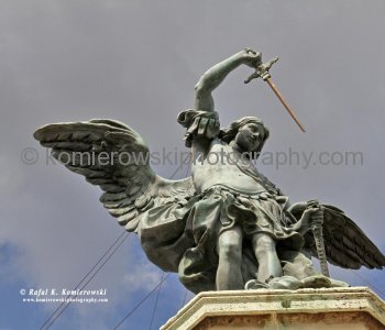 View Angel at  the top of Castel Sant Angelo,    Rome