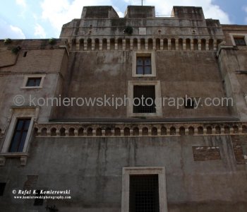 Southern wall - courtyard inside of Castel Sant Angelo,    Rome