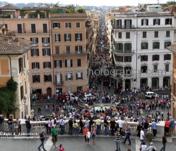 View from Trinita dei Monti  to Piazza di Spagna,    Rome