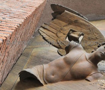 Igor Mitoraj, a famous Polish artist creator of bronze door  at  Basilica Santa Maria degli Angeli at Piazza della Repubblica,    Rome