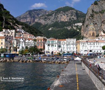 Amalfi, on the Surrentine peninsula, is an ancient town with a glorious history as a medieval naval republic, whose power rivalled those of Venice