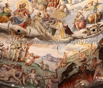 Last Judgment fresco details - the Basilica di Santa Maria del Fiore (Duomo), Florence, Italy