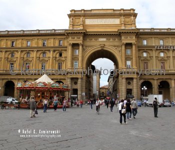 Piazza della Repubblica is the largest square in Florence