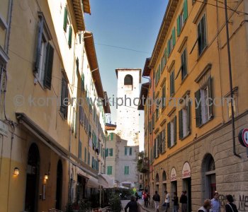 View of Via Domenico Cavalca,  commercial street in Pisa
