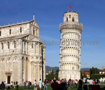 The Leaning Tower of Pisa, the tower was intended to be vertical, but it began leaning after construction work began in 1173 due to problems with the foundation
