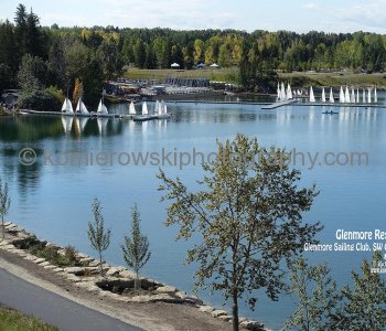 Cycling Glenmore Reservoir, Calgary, Alberta