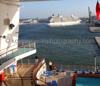 Celebrity Equinox cruise ship leaving Port Everglades for Caribbean Sea