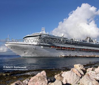 Grand Princess at Willemstad, Curacao on Thursday, March 3, 2011 approached to the berth at 7:57 am...