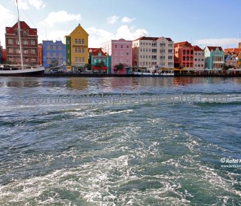 Willemstad is split into two main districts by the Santa Anna Bay, a deep but narrow channel; here is view of  Punda
