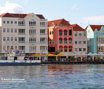 Willemstad is an easy walk from the ship across the floating foot bridge that swings open to let ships pass through