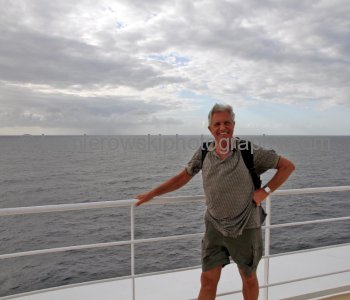 Enjoying Caribbean Sea from walking deck....Saturday, March 5, 2011
