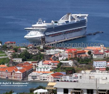 Grand Princess alongside in St. George harbour, Sunday, March  6,  2011