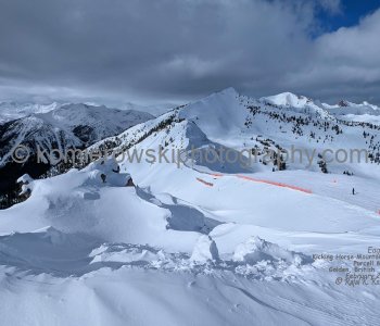 Skiing in Kicking Horse Mountain Resort, Golden, British Columbia, Canada