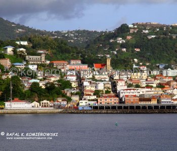 Scenery of  St. Georges Bay, Grand Princess is leaving for Bridgetown, Barbados