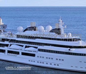 Katara, super yacht built by Lürssen Yachts in 2010 and owned by Sultan Sayyed Qabus bin Said as Said of Oman, flies the Qatari flag
