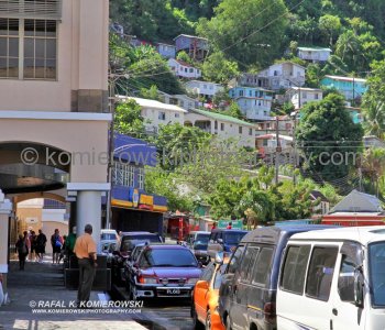 Bay Street in Kingstown is main access to the Port  which is a main gateway for local and international traders coming to the region