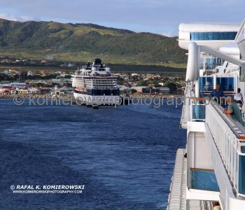 Last view of port and Celebrity Millenium berthed at Basseterre, St. Kitts, Wednesday, March 9, 2011