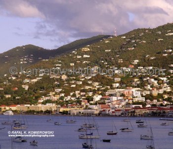 Charlotte Amelie harbor after sunrise...The US Virgin Islands are Americas paradise offering an easy-going blend of island ways and American practicality.