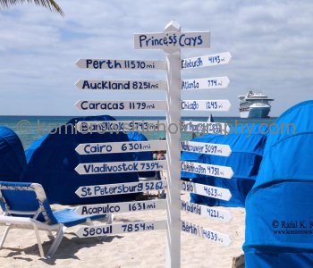 Princess Cays is located about 30 miles from Nassau, at the southern portion of Eleuthera Island