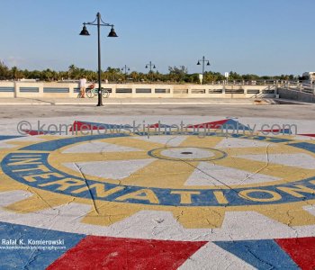 Compass Rose at the end of the White Street Pier, Key West, Florida