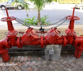 Water main block valve next to Casa Cayo Hueso, Key West, Florida