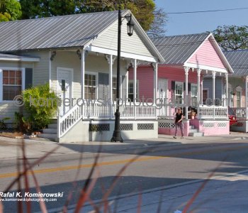 Colorful (pastel) Houses in Old Town, Key West, Florida