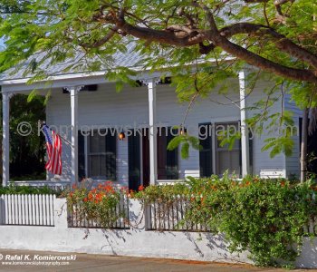 Colorful Houses in Old Town, Key West, Florida