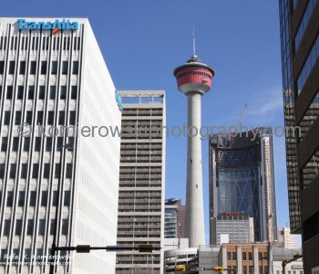 The Bow office tower under construction,   April 27, 2011,  Calgary, AB.